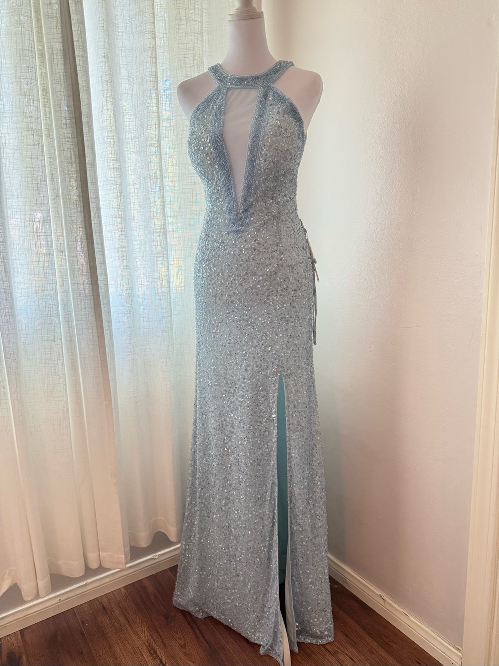 Scala 60113 Full Sequin Prom Pageant Dress Size 0 Sample